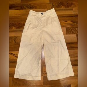 A loves a girls trouser style linen‎ blend tan pant sz 6 preppy lightweight